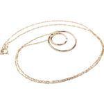 Gouden ketting met cirkel hanger