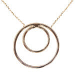 Gouden ketting met cirkel hanger