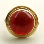 Occasion gouden agaat ring