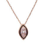 Rose gouden zirkonia marquise hanger