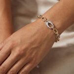 Gouden armband met briljanten slot