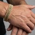 Christian heren armband 18 karaat goud