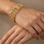 Geel gouden fantasie schakelarmband