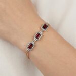 Christian synthetische robijn armband