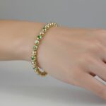 Smaragd en diamant tennis armband