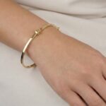 Geel gouden 14 karaat slavenarmband