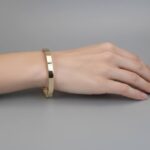 Geel gouden 14 karaat Christian armband