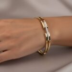 14 karaat Christian gouden bicolor armband