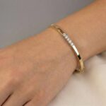 Gouden Christian slavenarmband met diamanten