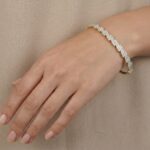 Geel gouden zirkonia schakelarmband