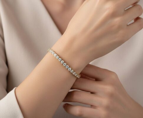 Christian gouden zirkonia armband