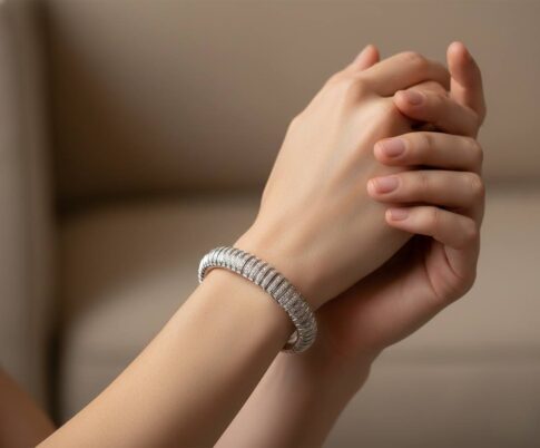 Wit gouden diamanten armband