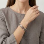 14 karaat wit gouden Christian slavenarmband