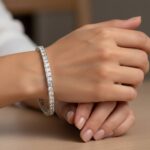 Wit gouden care tennis armband