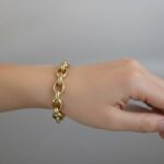 Gouden ovale jasseron armband