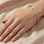 Gouden Christian scharnier armband