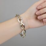 Wit en geel gouden armband