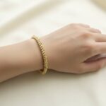 Gouden gevlochten armband