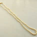 Cultivé parelcollier met gouden slot