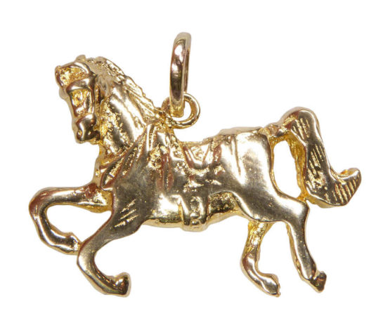 Gouden paard hanger