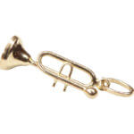 Gouden trompet hanger