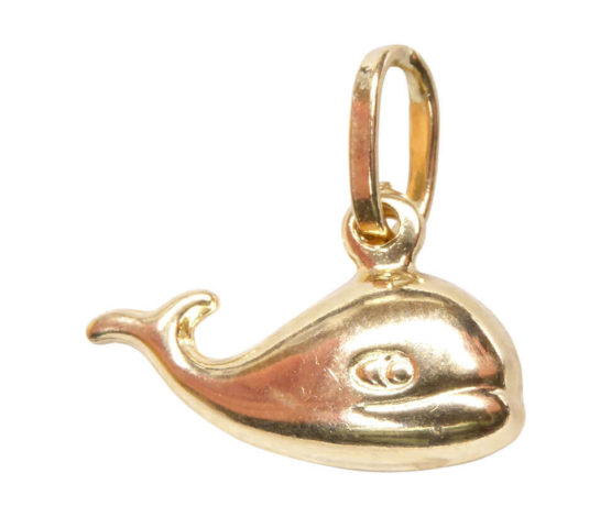 Gouden walvis hanger