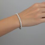 Wit gouden Christian tennis armband