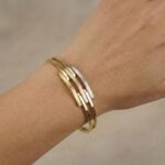 Christian gouden tricolor slavenarmband