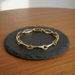 Geel gouden closed forever schakel armband