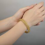 Christian goud geweven armband