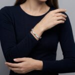 Wit goud zirkonia slavenarmband