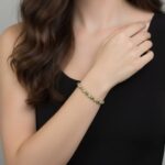 Smaragd en diamant tennis armband