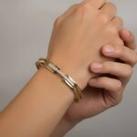 14 karaat Christian gouden bicolor armband