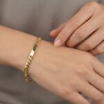 Gouden armband met platen