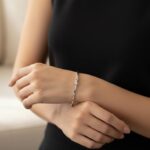 Christian wit gouden slavenarmband