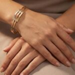 Christian gouden tricolor slavenarmband