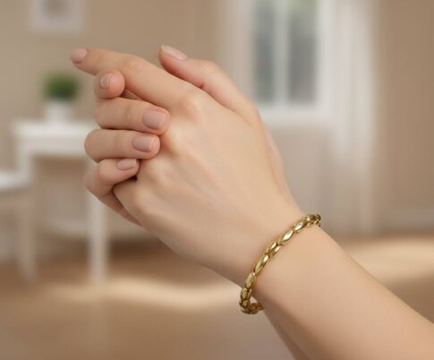 Gouden schakelarmband