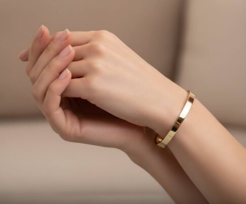 Geel gouden 14 karaat Christian armband