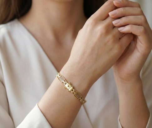 Christian heren armband geel goud