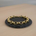 Gouden ovale jasseron armband