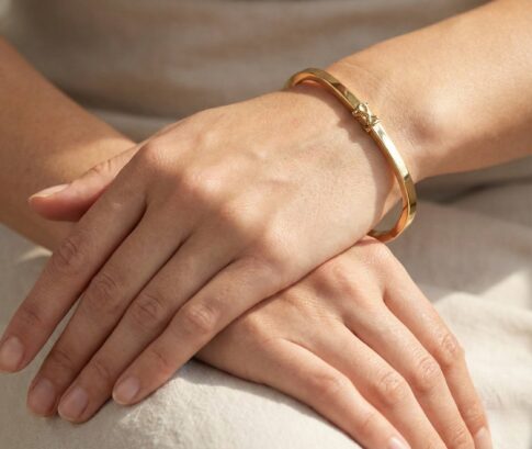 Atelier Christian geel gouden slavenarmband