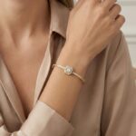 Gouden fantasie armband met zirkonia