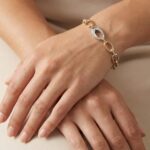 Gouden armband met briljanten slot