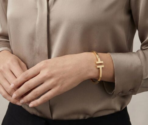 Geel goud slavenarmband