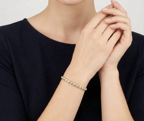 Bicolor tennisarmband met diamanten