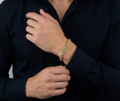Gouden gourmette armband