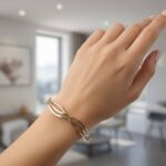 Tricolor gouden slavenarmband