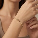 Geel gouden 14 karaat slavenarmband