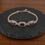 Christian synthetische robijn armband