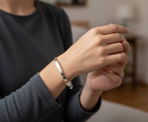 Wit gouden Christian slavenarmband